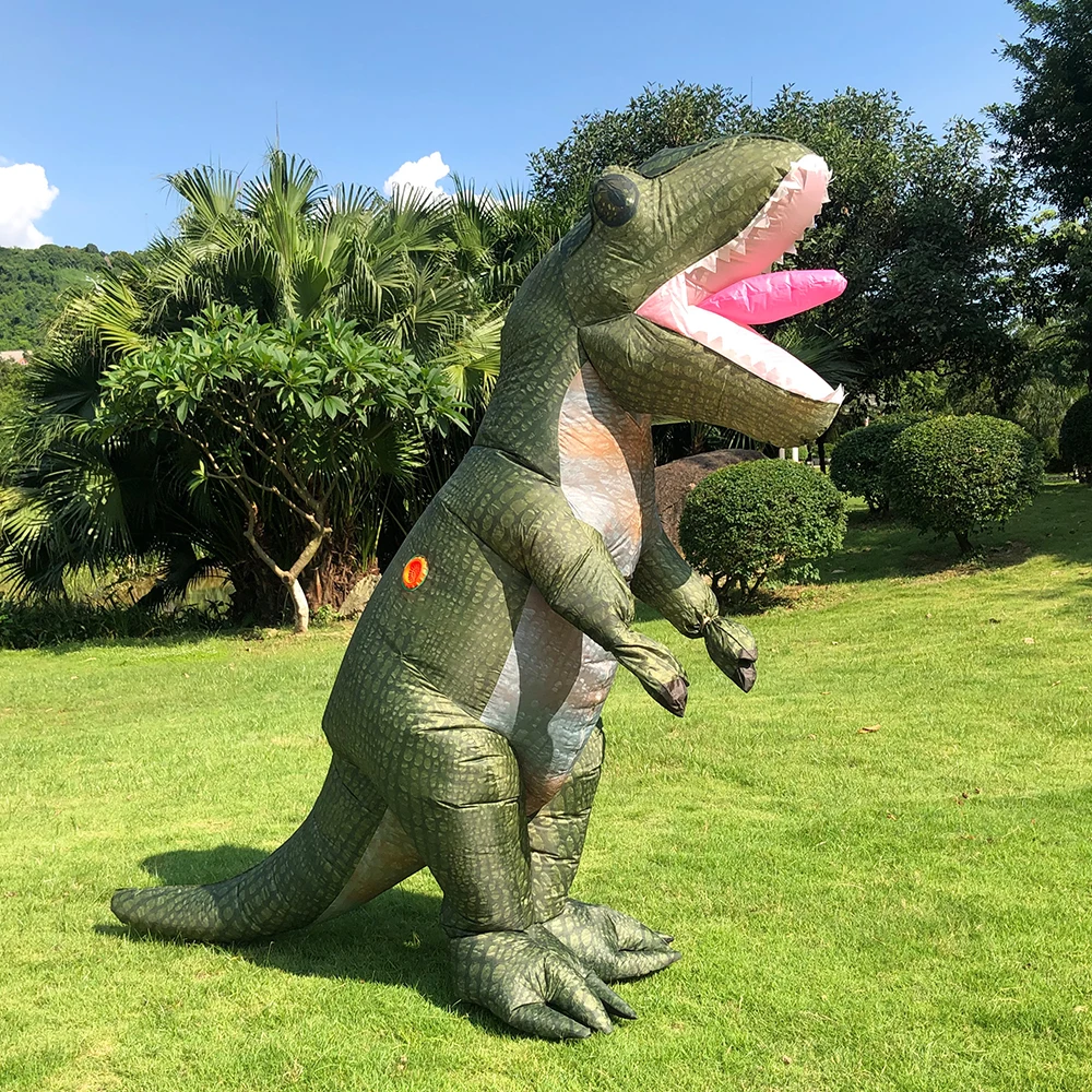 Надувные костюмы динозавров для взрослых, костюм для косплевечерние на Хэллоуин, смешной зеленый талисман T-rex Disfraz
Надувные костюмы динозавров для взрослых, костюм для косплевечерние на Хэллоуин, смешной зеленый талисман T-rex Disfraz