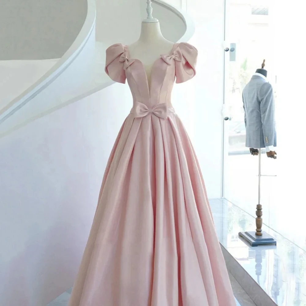 LYLDS Pink Exquisite Evening Dresses V-Neck Regular Sleeves Party Prom Gowns Simple Zipper Back Taffeta вечернее платье D10025
LYLDS Pink Exquisite Evening Dresses V-Neck Regular Sleeves Party Prom Gowns Simple Zipper Back Taffeta вечернее платье D10025