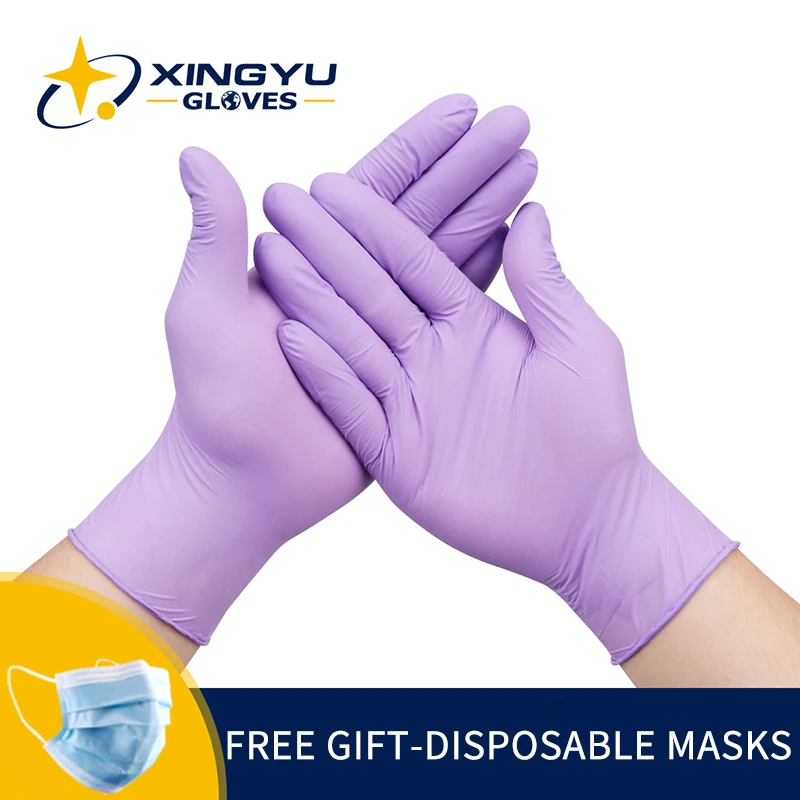 Nitrile Gloves 100pcs/pack Xingyu Purple Food Grade Waterproof Allergy Free Disposable Work Safety Gloves Nitrile Gloves
Nitrile Gloves 100pcs/pack Xingyu Purple Food Grade Waterproof Allergy Free Disposable Work Safety Gloves Nitrile Gloves