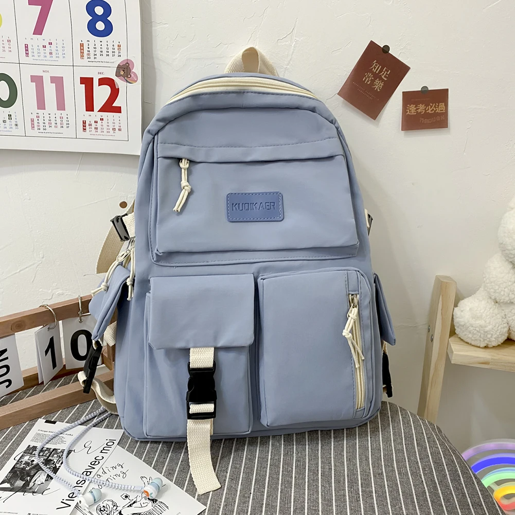 

Women Fashion Preppy Style Backpacks Canvas Backpacks Hit Color Bag Daily Leisure Shopping Traveling Knapsacks