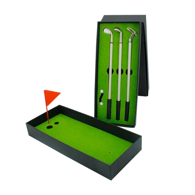 Golf Pen Set, Mini Desktop Golf Balls Pen Gift Set with Putting Green, 3pcs Golf Club Pens and 2pcs Balls for Dropship
Golf Pen Set, Mini Desktop Golf Balls Pen Gift Set with Putting Green, 3pcs Golf Club Pens and 2pcs Balls for Dropship