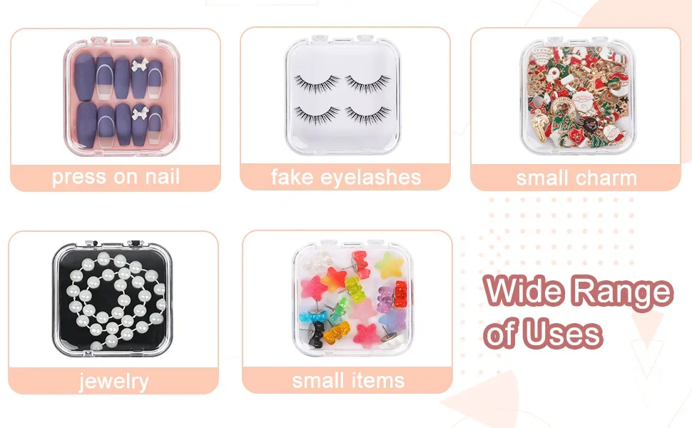 Storage Box Cosmetic Storage Box Transparent Stripe Rectangular Cover Dust Proof Handmade Nail Sealed Table Top Packaging Box 13 S4ab4968da2524388b6a095731cc94d95k