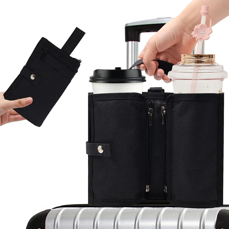 Luggage Travel Cup Holder Suitcase Cup Holder Free Hand Travel Luggage Drink Holder DurableOxfordCloth Fits All Suitcase Handles
Luggage Travel Cup Holder Suitcase Cup Holder Free Hand Travel Luggage Drink Holder DurableOxfordCloth Fits All Suitcase Handles