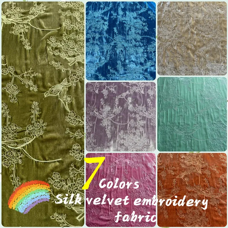 Chinese Style Silk Velvet Embroidery Fabric 100x140cm Sewing Clothing Material Fabric Flannel By The Meter Free Shipping Brocade
Chinese Style Silk Velvet Embroidery Fabric 100x140cm Sewing Clothing Material Fabric Flannel By The Meter Free Shipping Brocade