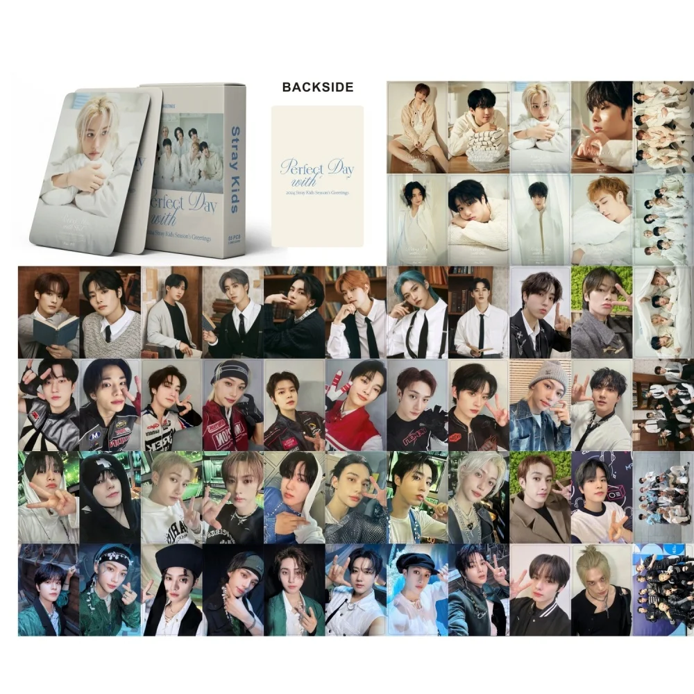 55pcs Stray Kids Photocards LOMO Card 2024 Perfect Day Postcard Box Card Hyunjin Felix Bangchan Seungmin Gift Fans Collection
55pcs Stray Kids Photocards LOMO Card 2024 Perfect Day Postcard Box Card Hyunjin Felix Bangchan Seungmin Gift Fans Collection