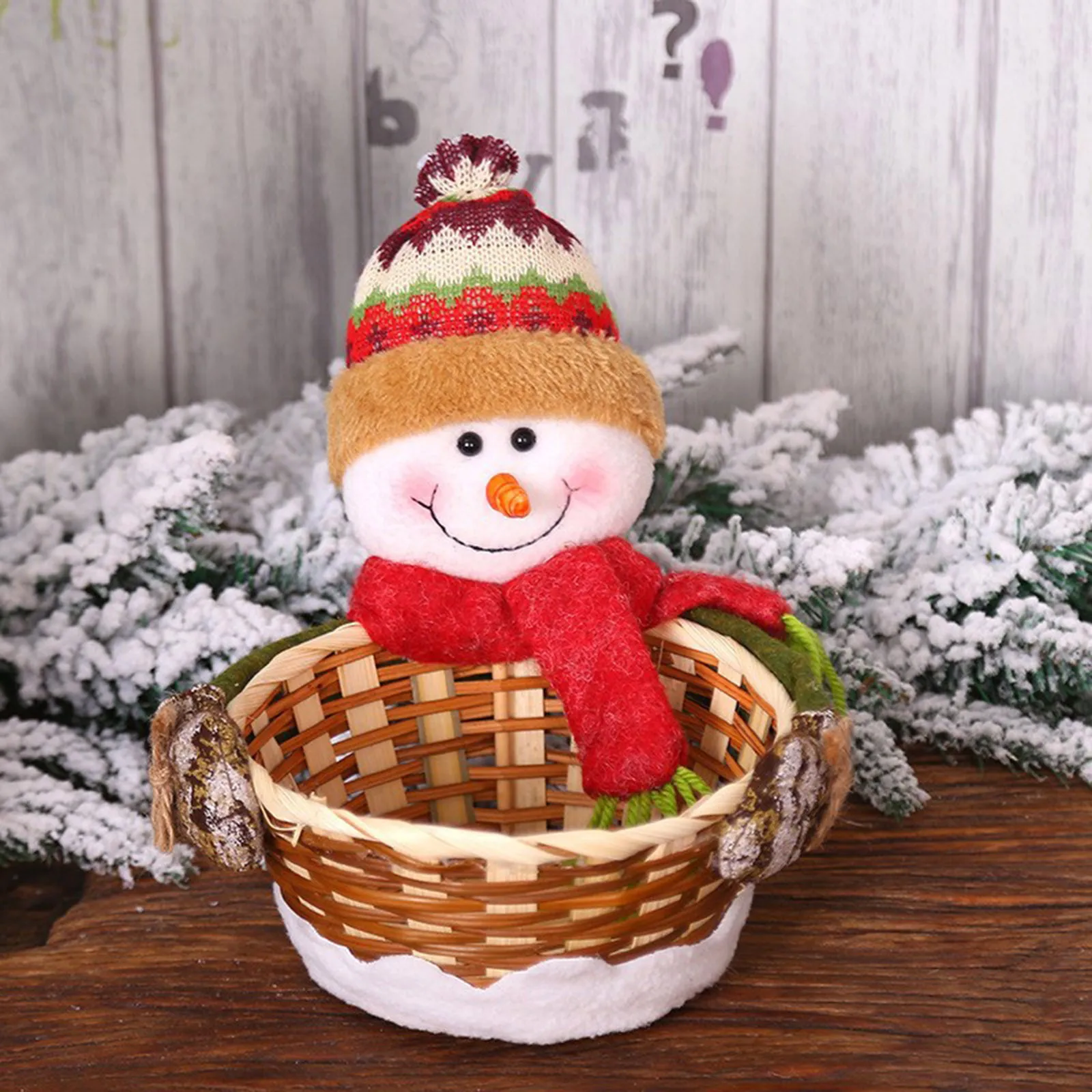 Christmas Decoration Elk Snowman Santa Claus Fruit Basket Christmas Candy Wicker Basket Children Gift Household Storage Basket
Christmas Decoration Elk Snowman Santa Claus Fruit Basket Christmas Candy Wicker Basket Children Gift Household Storage Basket