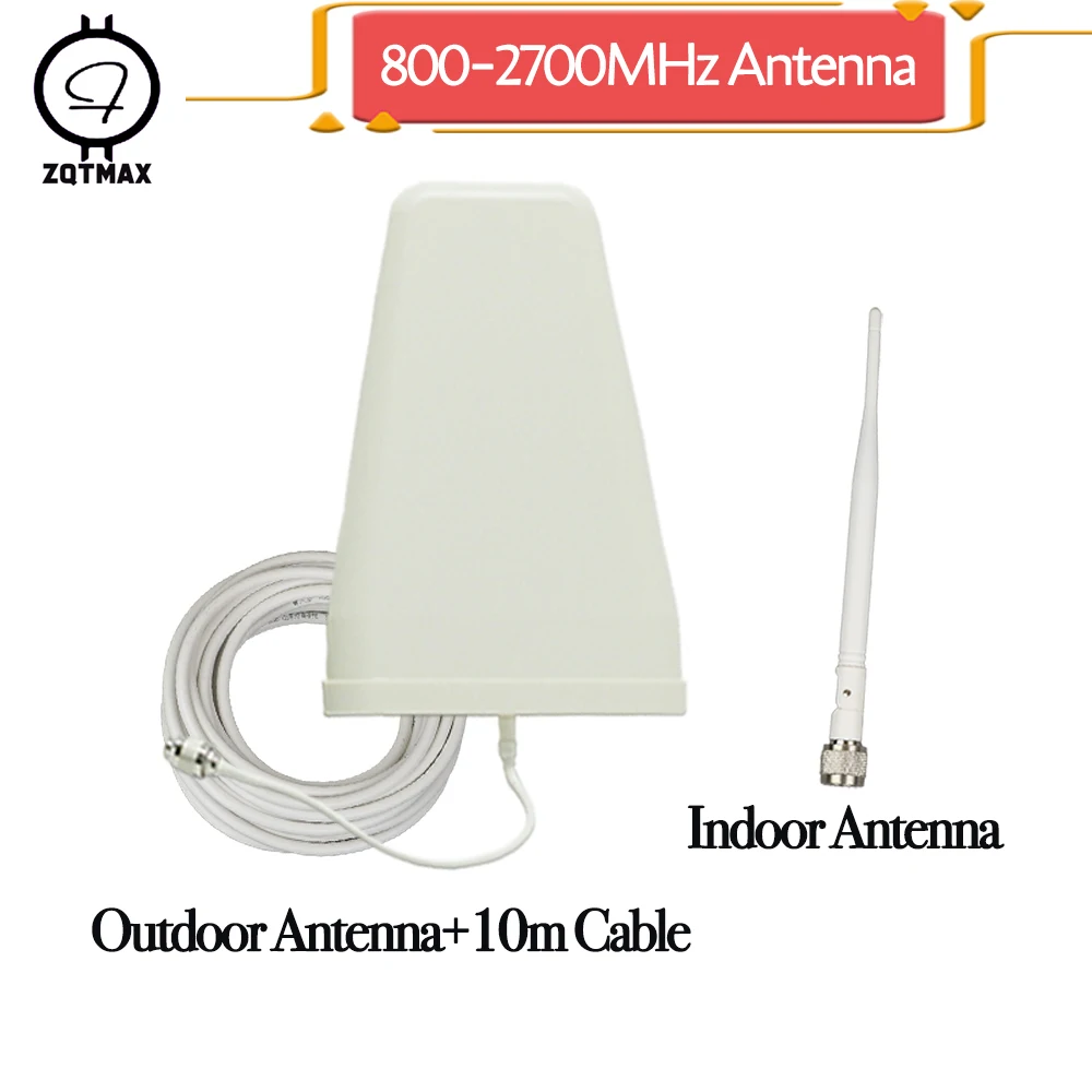 

ZQTMAX Big Logarithmic period antenna set for cdma gsm dcs umts 3g mobile signal booster 800 850 900 1800 2100 2600 lte repeater