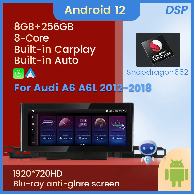 12.3" Android 12 System Car Radio For Audi A6 A7 C7 2012-2018 1920*720P DSP 4G LTE Wireless Carplay Android Auto Navigator
12.3" Android 12 System Car Radio For Audi A6 A7 C7 2012-2018 1920*720P DSP 4G LTE Wireless Carplay Android Auto Navigator