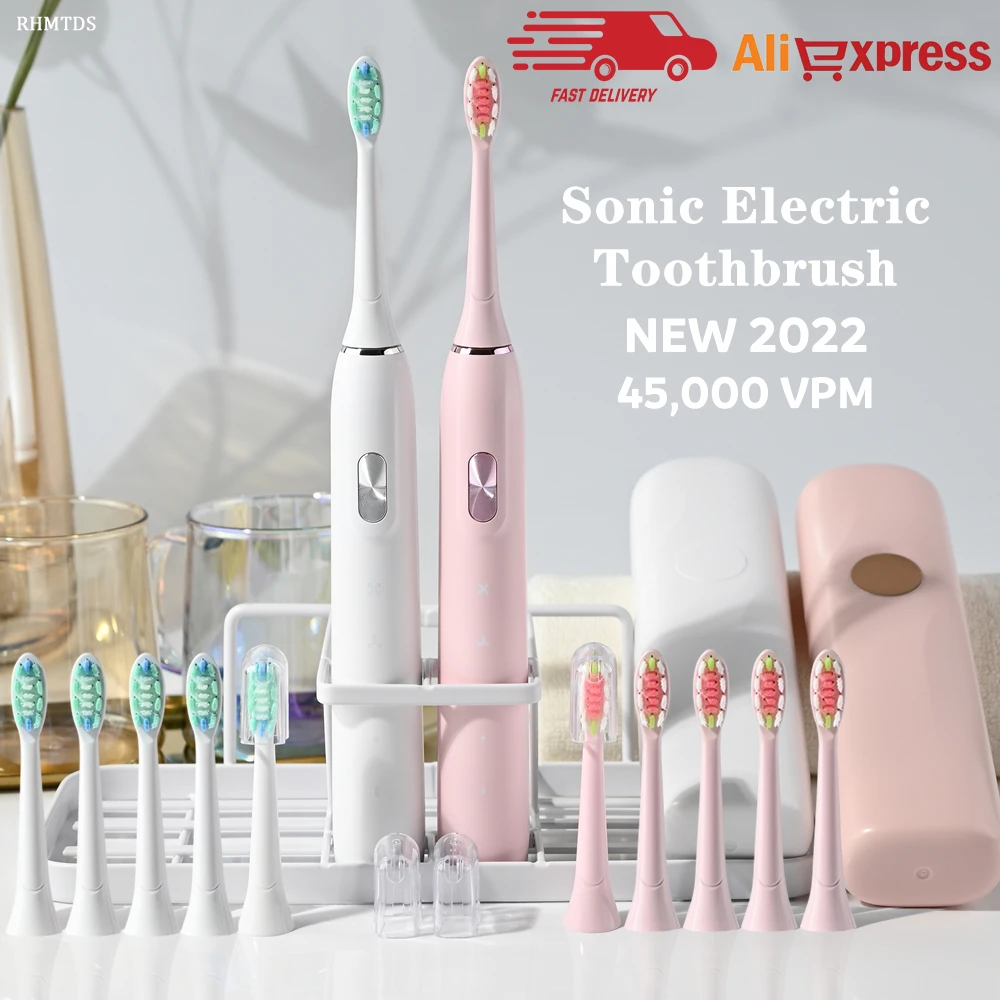 Ultrasonic Sonic Electric Toothbrush IPX7 Waterproof Smart Timer Toothbrush Rechargeable Whitening Teeth Electric Toothbrush
Ultrasonic Sonic Electric Toothbrush IPX7 Waterproof Smart Timer Toothbrush Rechargeable Whitening Teeth Electric Toothbrush