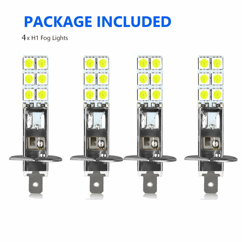 

Universal Fog Driving Light Lamp 1800LM 360° 4x 5050 Kit Replacement 6000K Super White Accessories DC12V-24V H1