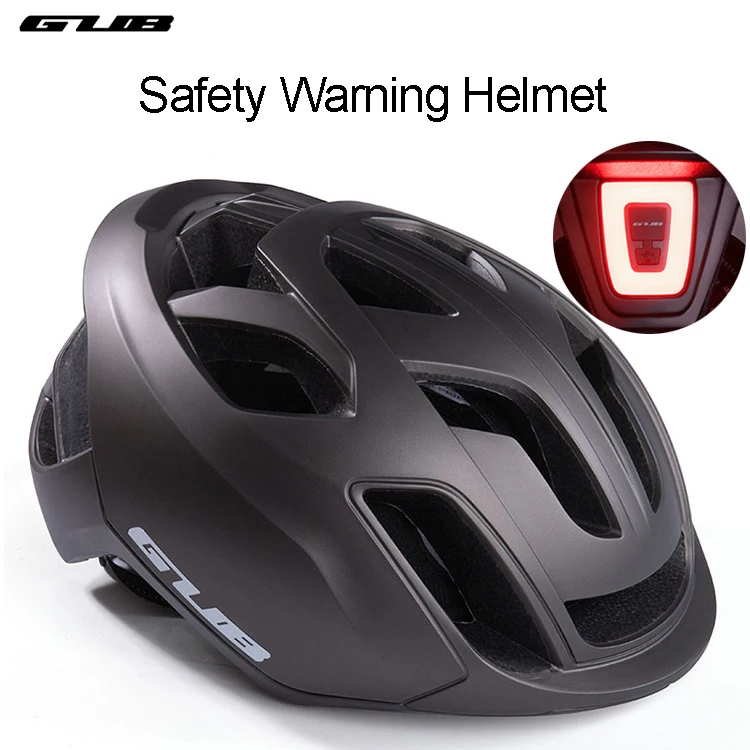 

GUB SV10 Bicycle Riding Helmet Road Bicycle Mountain Bike One Piece Helmet Unisex With Warning Tail Light Average Size