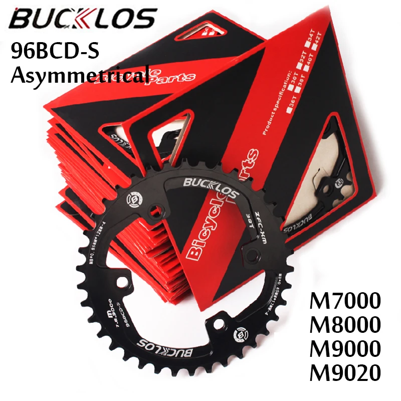 BUCKLOS 96BCD-S Bicycle Chainring Asymmetrical 96BCD Bike Chainwheel 32/34/36/38T MTB Chain Ring for Shimano M7000/M8000/M9000
BUCKLOS 96BCD-S Bicycle Chainring Asymmetrical 96BCD Bike Chainwheel 32/34/36/38T MTB Chain Ring for Shimano M7000/M8000/M9000