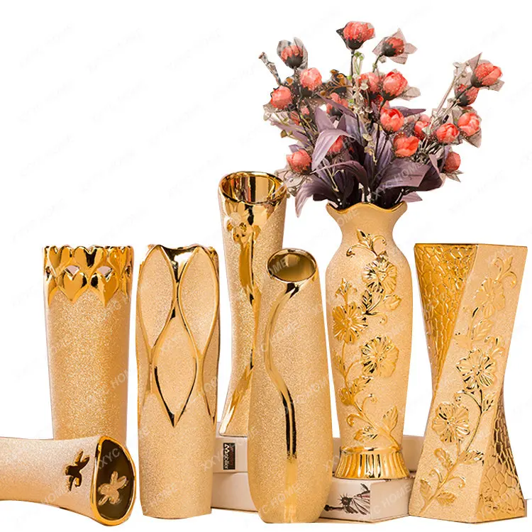 Ceramic Vase Gold-Plated Home Wedding Decoration Simple Modern Creative Decoration Home Decoration
Ceramic Vase Gold-Plated Home Wedding Decoration Simple Modern Creative Decoration Home Decoration