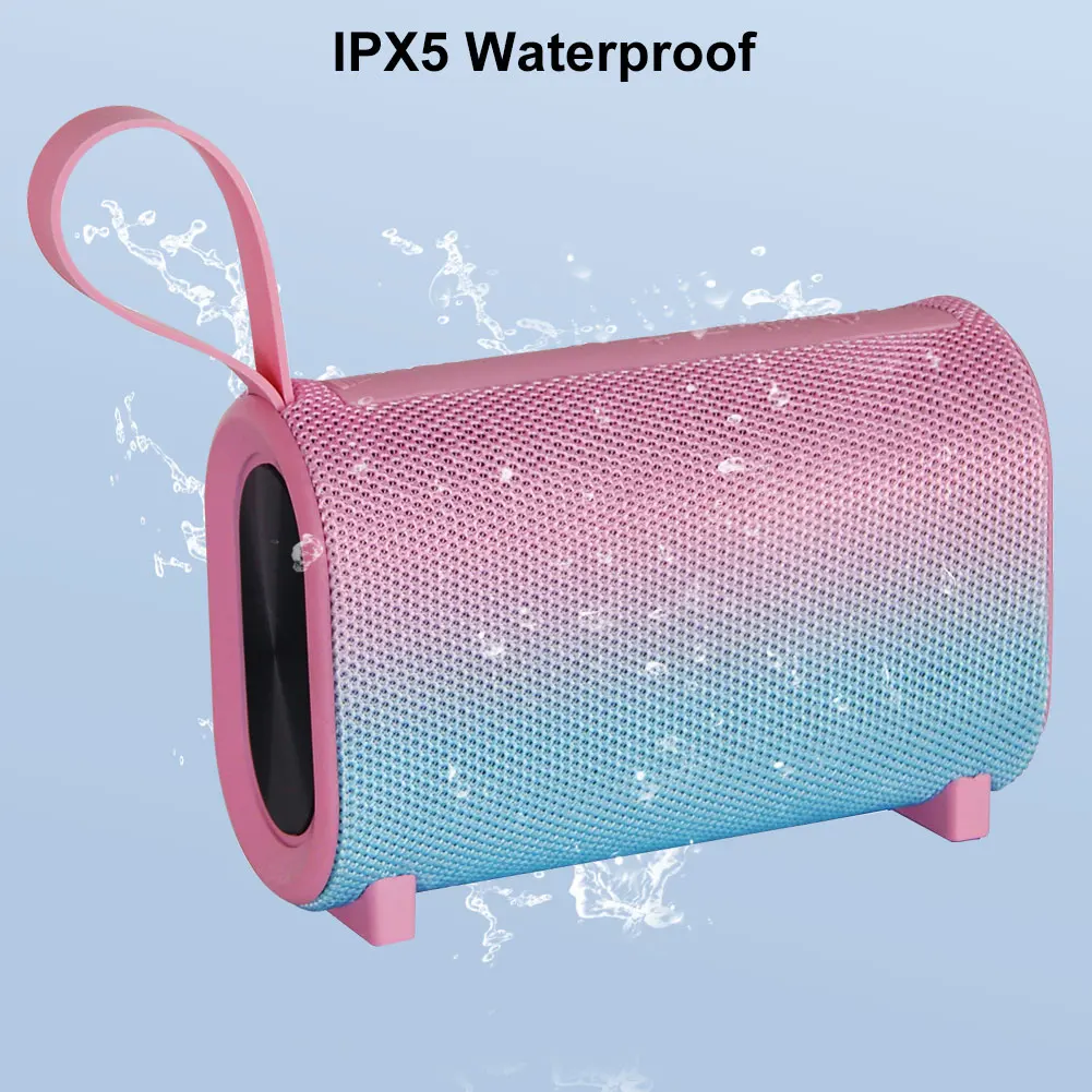 

Outdoor Portable Wireless Bluetooth 5.0 Speaker 5W IPX5 Waterproof Subwoofer Speakers for TF Card TWS Hands free Call