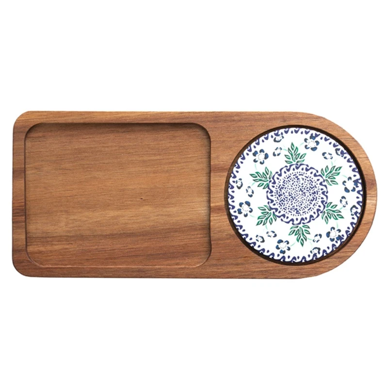

Кофейный лоток, деревянная тарелка, поднос для завтрака для сервировки еды, приспособление для украшения кофейного столика, украшения стола