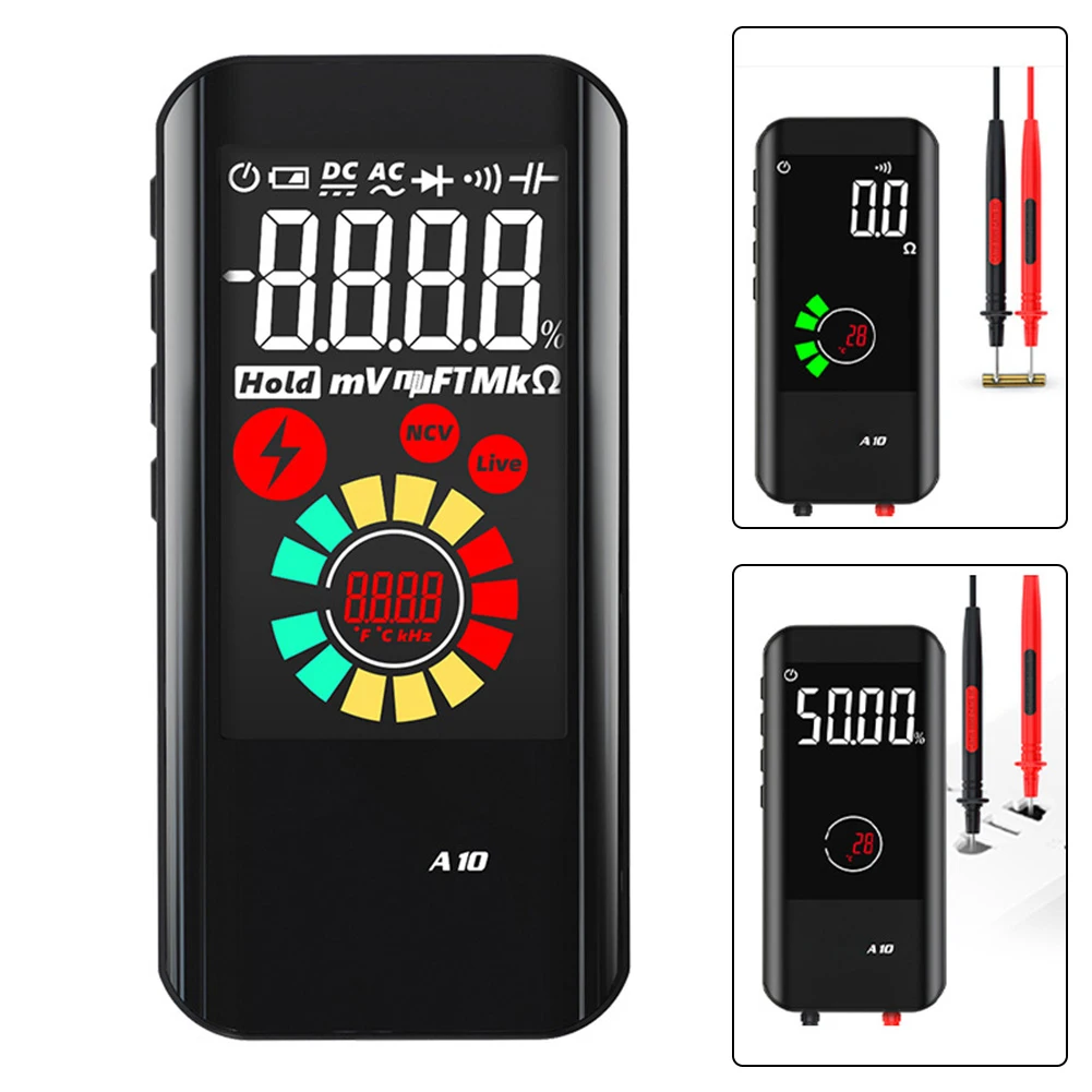 Smart Digital Multimeter A10 True RMS Color Display DC AC Voltage Capacitance Ohm Diode Tester NCV Hz Live Wire Tester
Smart Digital Multimeter A10 True RMS Color Display DC AC Voltage Capacitance Ohm Diode Tester NCV Hz Live Wire Tester