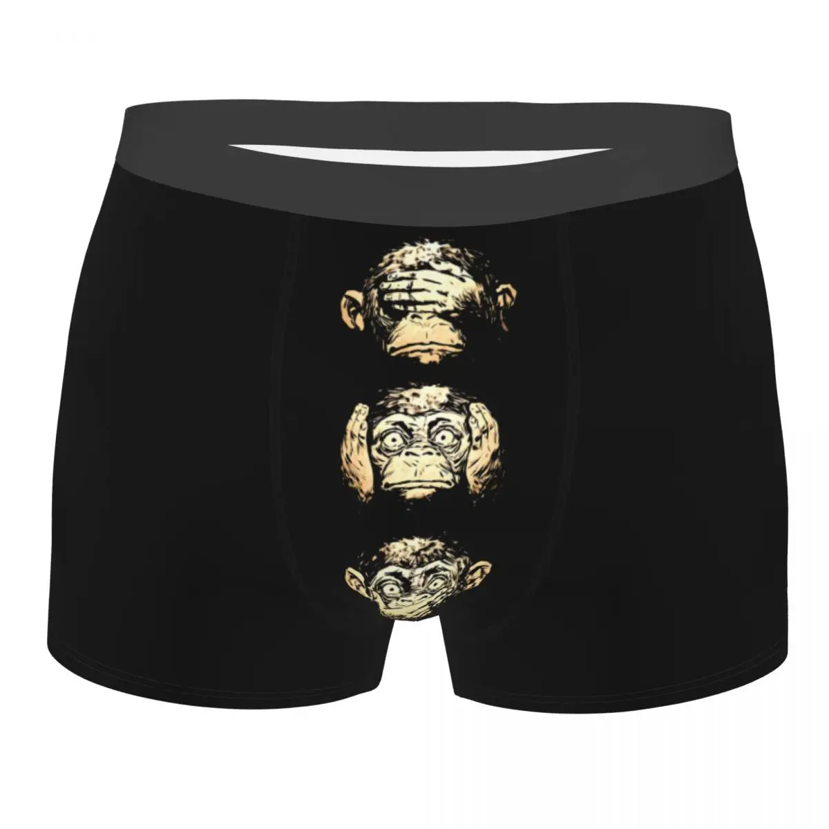 Man Three Wise Monkeys Underwear Monkey Animal Novelty Boxer Shorts Panties Male Soft Underpants
Man Three Wise Monkeys Underwear Monkey Animal Novelty Boxer Shorts Panties Male Soft Underpants