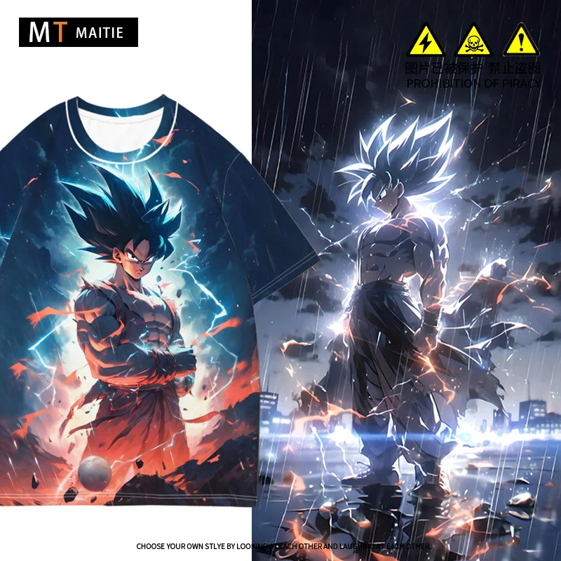 

Summer animation seven Dragon ball joint T-shirt men short sleeve two yuan super Saiya people Sun Wukong around clothing tide