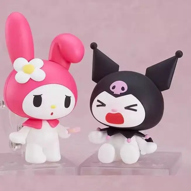 

Новинка Sanrio My Melody 1857 Kuromi 1858 кавайная аниме-фигурка из ПВХ, фигурки героев, милые игрушки для детей, кукла, Коллекционная модель, подарки