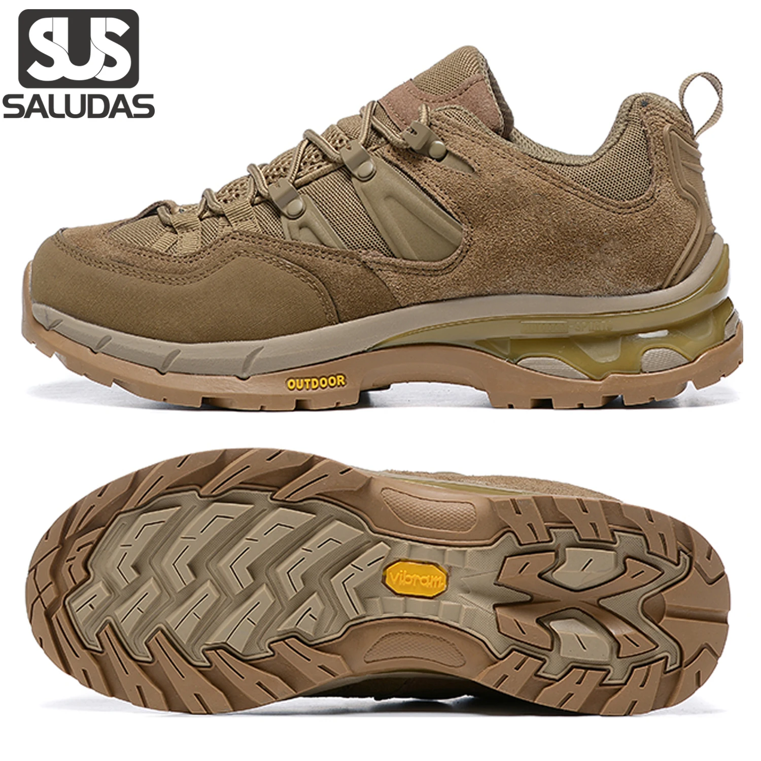 

SALUDAS Men Hiking Shoes and Outdoor Trekking Walking Shoes Fashion Casual Sneakers Anti-Skid Wear-Resistant Male Running Shoes