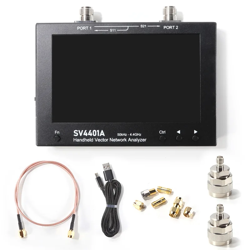 

Портативный Векторный анализатор сети SV4401A, 7-дюймовый сенсорный ЖК-дисплей, 50 кГц ~ 4,4 ГГц, анализатор HF, VHF, UHF, антенны, 100 дБ, динамический
