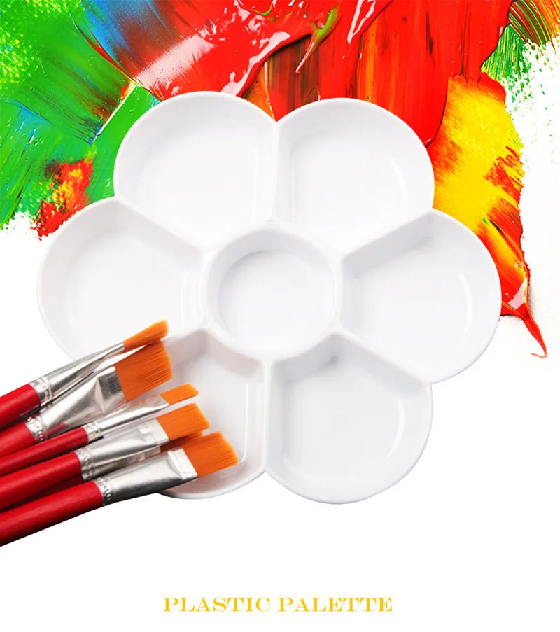 Plastic Flower Shaped Palette Painting Dish Art Students Painting Mixing Palettes Oil Acrylic Watercolor Gouache School Supplies
Plastic Flower Shaped Palette Painting Dish Art Students Painting Mixing Palettes Oil Acrylic Watercolor Gouache School Supplies