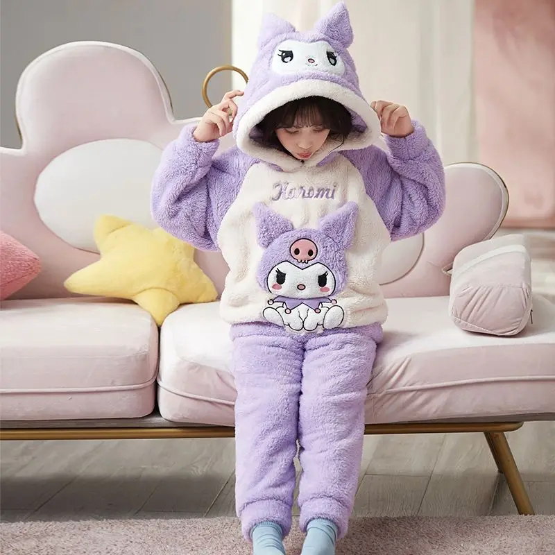 Sanrio Kawaii Anime Hello Kitty Autumn Winter Plush Pajama Set Cute Cinnamoroll My Melody Cartoon Warm Loungewear Gifts Girls
Sanrio Kawaii Anime Hello Kitty Autumn Winter Plush Pajama Set Cute Cinnamoroll My Melody Cartoon Warm Loungewear Gifts Girls