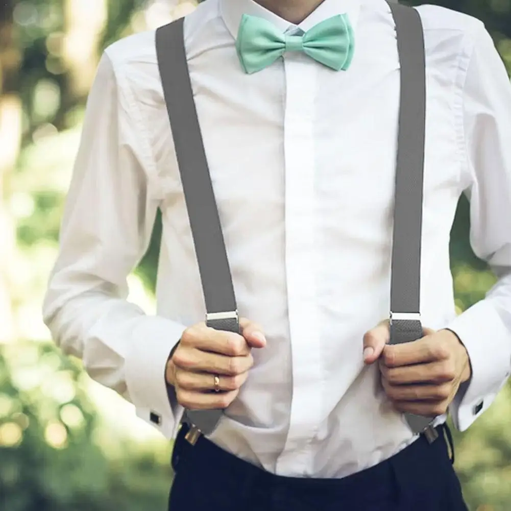Elastic Suspenders Bowtie Set Men Women Braces 4 Color Adjustable Straps For Wedding Shirt Suit Accessories Gift
Elastic Suspenders Bowtie Set Men Women Braces 4 Color Adjustable Straps For Wedding Shirt Suit Accessories Gift