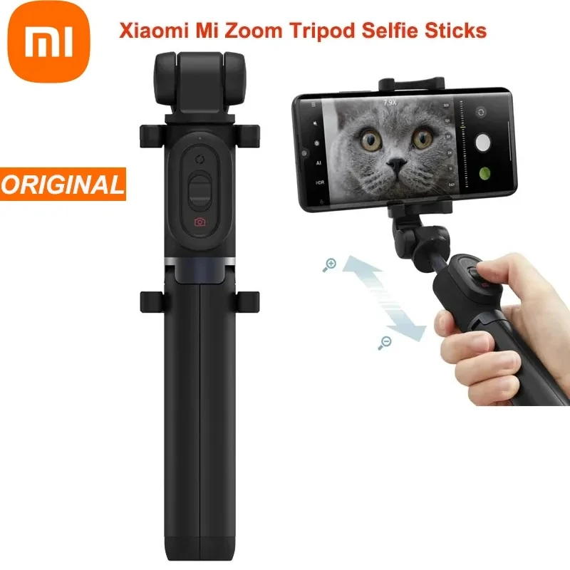 

Original Xiaomi Mi Zoom Tripod Selfie Sticks with Bluetooth-compatible Remote Foldable Extendable for IOS Android 360° Rotatable