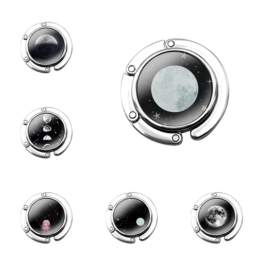 Creative Decor Black with White Moon Stars Space Foldable Purse Hook for Women's Table Handbag Storage Folding Decor Table Hook
Creative Decor Black with White Moon Stars Space Foldable Purse Hook for Women's Table Handbag Storage Folding Decor Table Hook