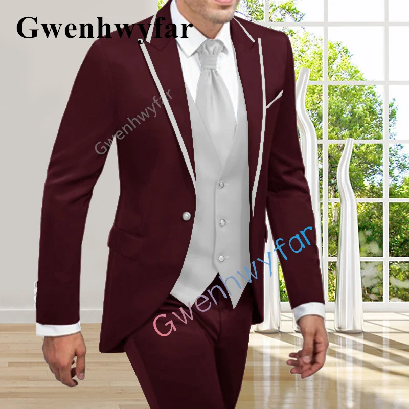Новое поступление, смокинг для жениха Gwenhwyfar, костюм Бургунди для мужчин, костюм для свадьбы, блейзер, брюки
Новое поступление, смокинг для жениха Gwenhwyfar, костюм Бургунди для мужчин, костюм для свадьбы, блейзер, брюки