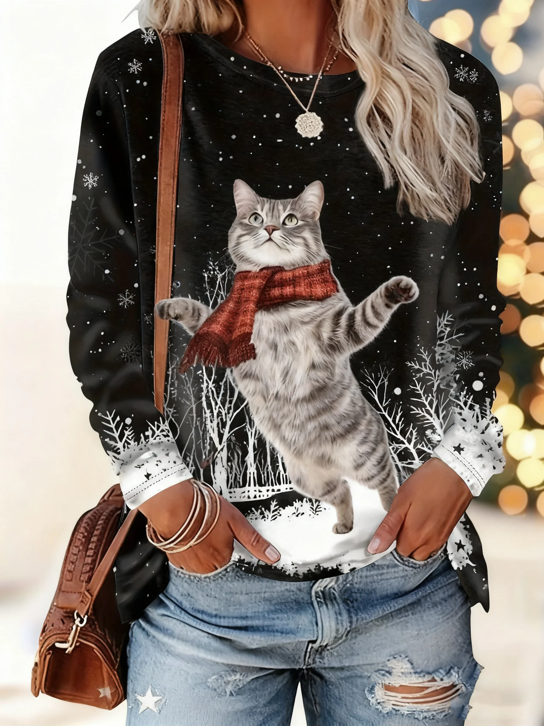 الخريف ندفة الثلج هريرة ثلاثية الأبعاد طباعة طويلة الأكمام تي شيرت المرأة ملابس طويلة الأكمام تي شيرت موضة المتضخم بلايز تيز الإناث الخريف ندفة الثلج هريرة ثلاثية الأبعاد طباعة طويلة الأكمام تي شيرت المرأة ملابس طويلة الأكمام تي شيرت موضة المتضخم بلايز تيز الإناث