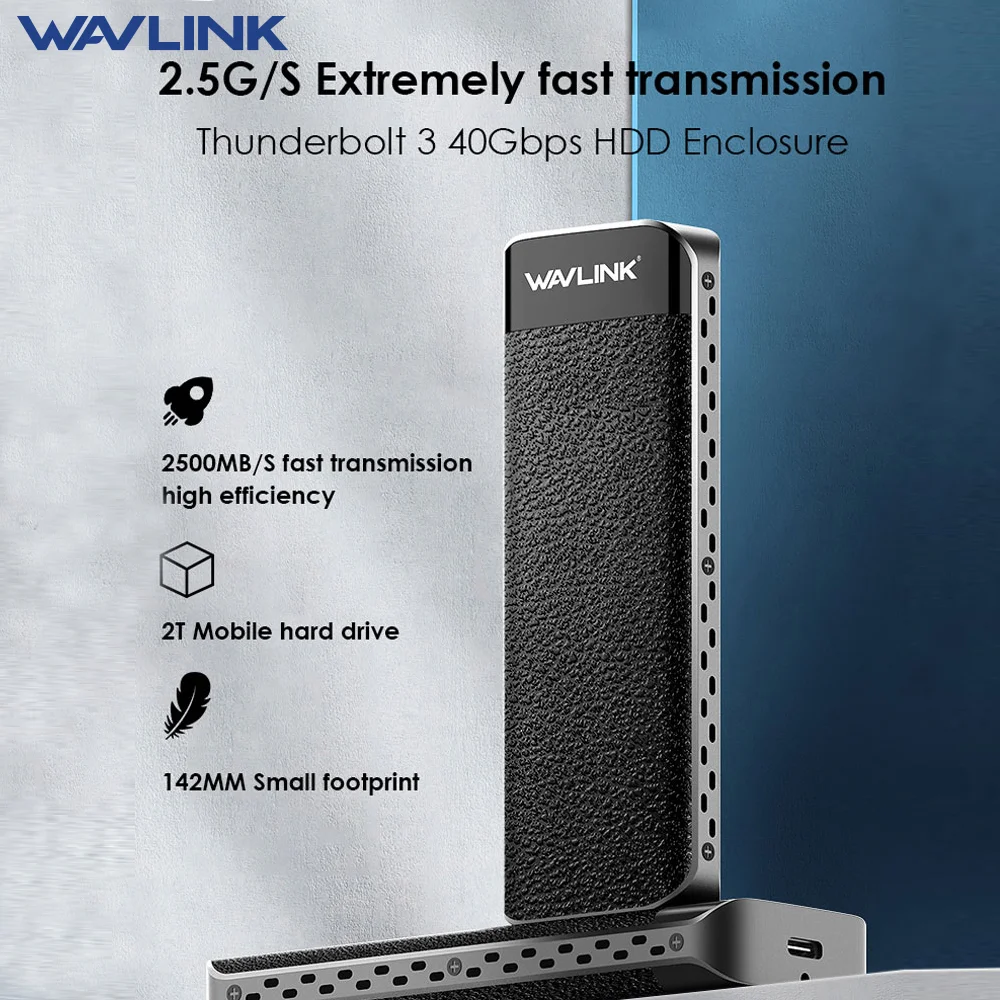 Сертификат Intel Thunderbolt™3 HDD чехол Тип C USB 3 1 Box 40 Гбит/с внешний жесткий диск Корпус