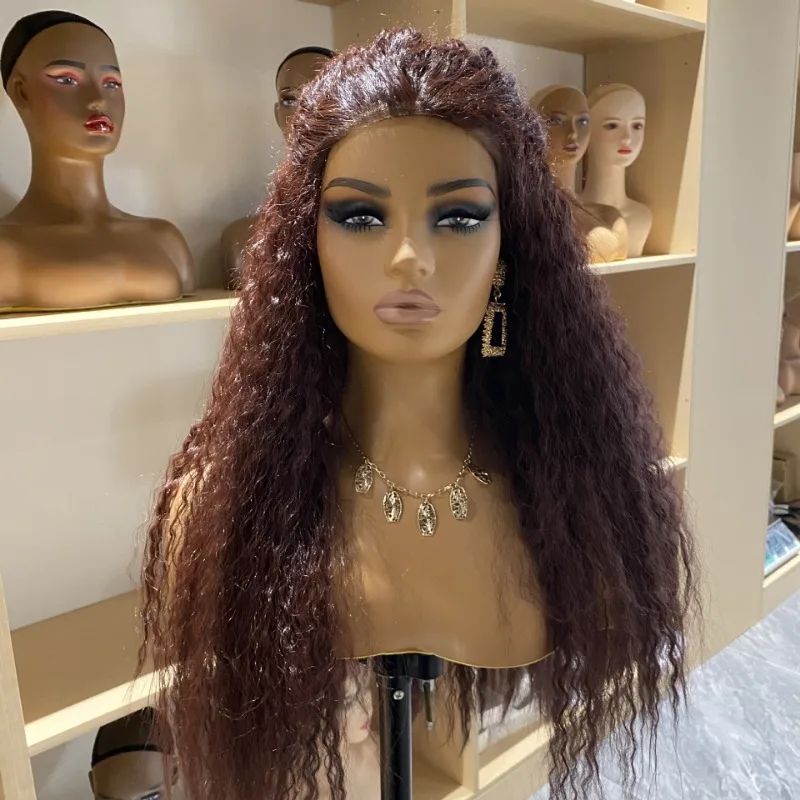 

Realistic African American Female Mannequin Dummy Head Bust with Shoulders Manikin Doll Head for Wig Hats Jewelry Display