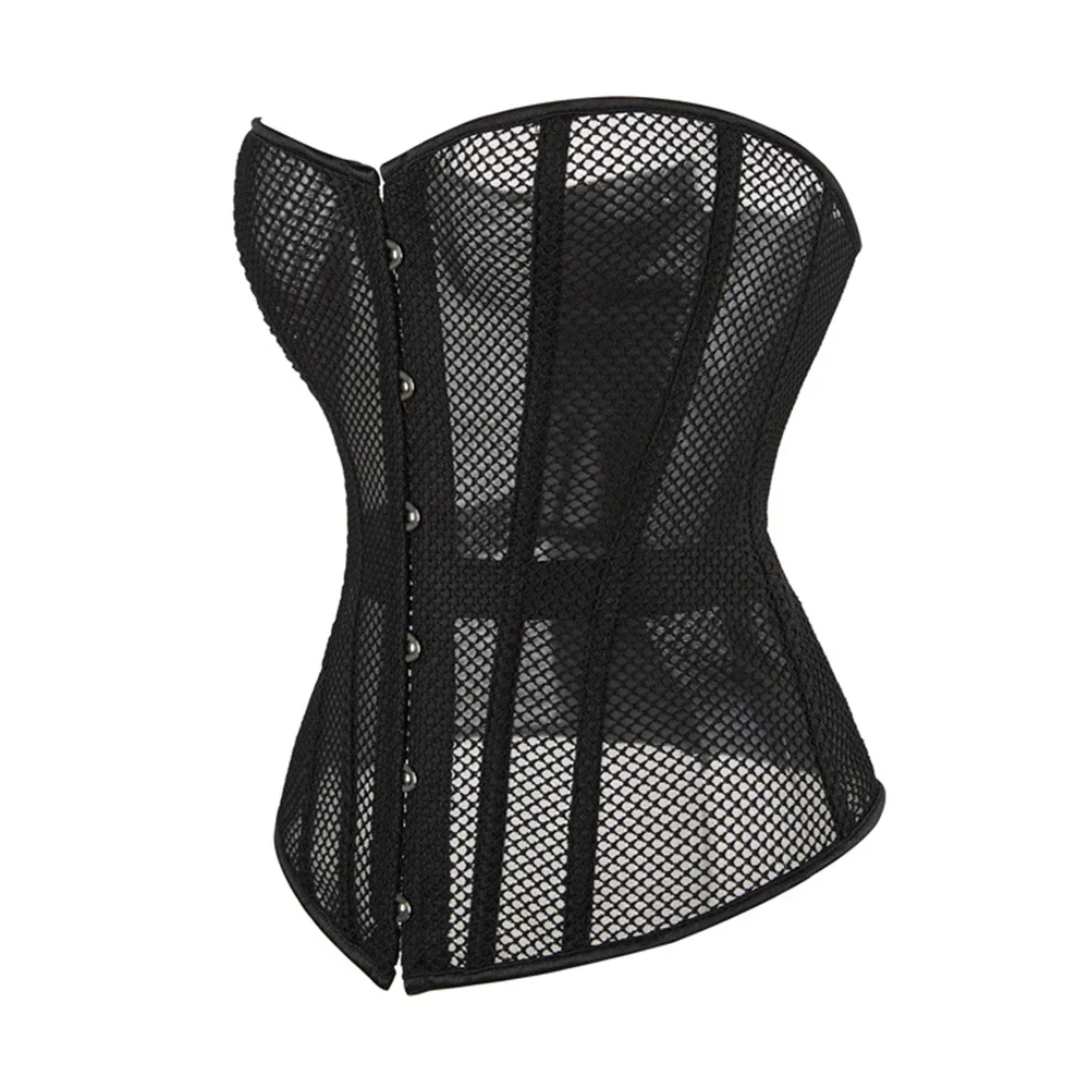 Black Vintage Women's Breathable Shapwear Costumes Sexy Gothic Transparent Mesh Corselet Hollow Out Corset Bustier Top
Black Vintage Women's Breathable Shapwear Costumes Sexy Gothic Transparent Mesh Corselet Hollow Out Corset Bustier Top