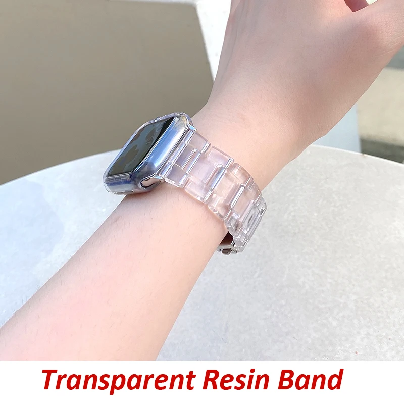 Transparent Resin Strap for Apple Watch band 45mm 41mm 44mm 40mm iWatch 42mm 38mm Bracelet Apple watch band 5 4 3 se 6 7
Transparent Resin Strap for Apple Watch band 45mm 41mm 44mm 40mm iWatch 42mm 38mm Bracelet Apple watch band 5 4 3 se 6 7