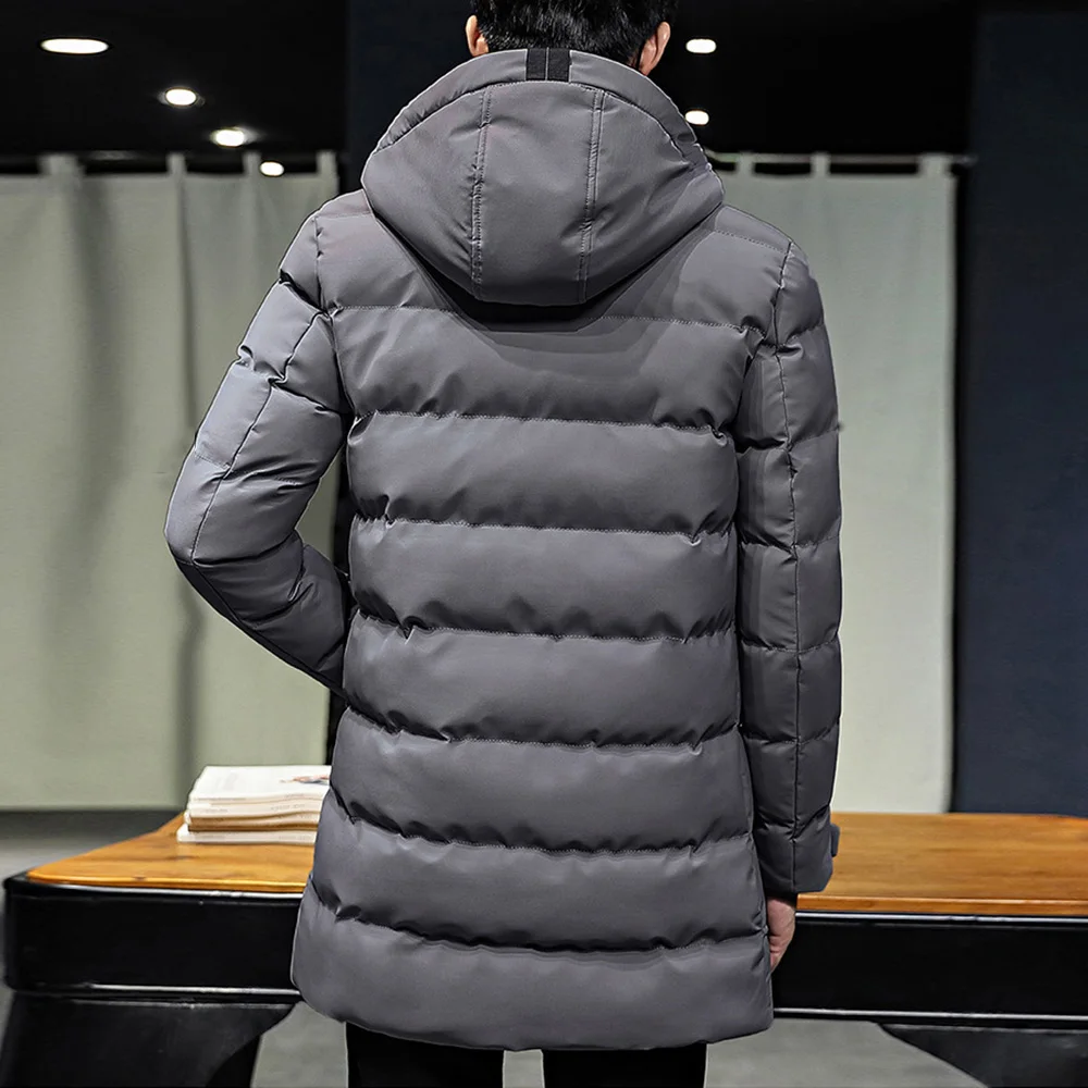 Men Outdoor Casual Fashion Solid-Color Slim Hooded Zip-Long Thick Warm Coat Long Simple Down Cotton Padded Male Windproof Coats
Men Outdoor Casual Fashion Solid-Color Slim Hooded Zip-Long Thick Warm Coat Long Simple Down Cotton Padded Male Windproof Coats