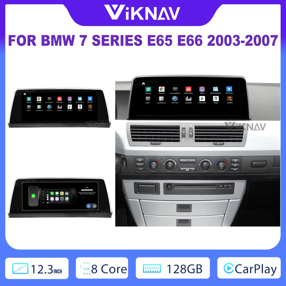 12.3 Inch Screen Car Radio For BMW 7 Series E65 E66 2003-2007 Android Original Car Functions 1080P HD Navigation GPS Rear View
12.3 Inch Screen Car Radio For BMW 7 Series E65 E66 2003-2007 Android Original Car Functions 1080P HD Navigation GPS Rear View