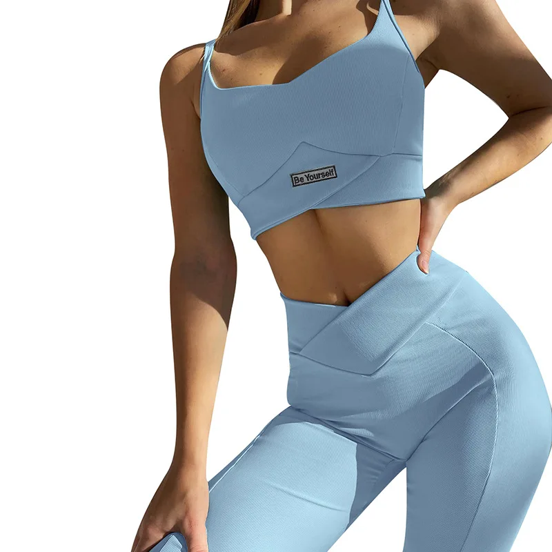 Sports Women's Activewear 2 Piece Set Tight Sexy Sports Bra and High Waist Pants Two Piece Set Casual Wear Summer Slim Pants Set
Sports Women's Activewear 2 Piece Set Tight Sexy Sports Bra and High Waist Pants Two Piece Set Casual Wear Summer Slim Pants Set