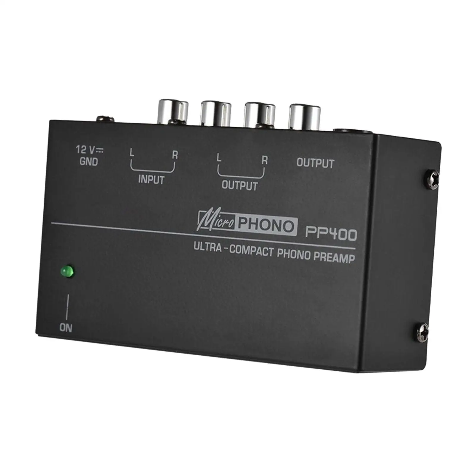 

Phono Preamp DC 12V Mini Stereo Audio Preamplifier 1/4" TRS Turntable Amplifier Phonograph Preamplifier for Speakers Computers