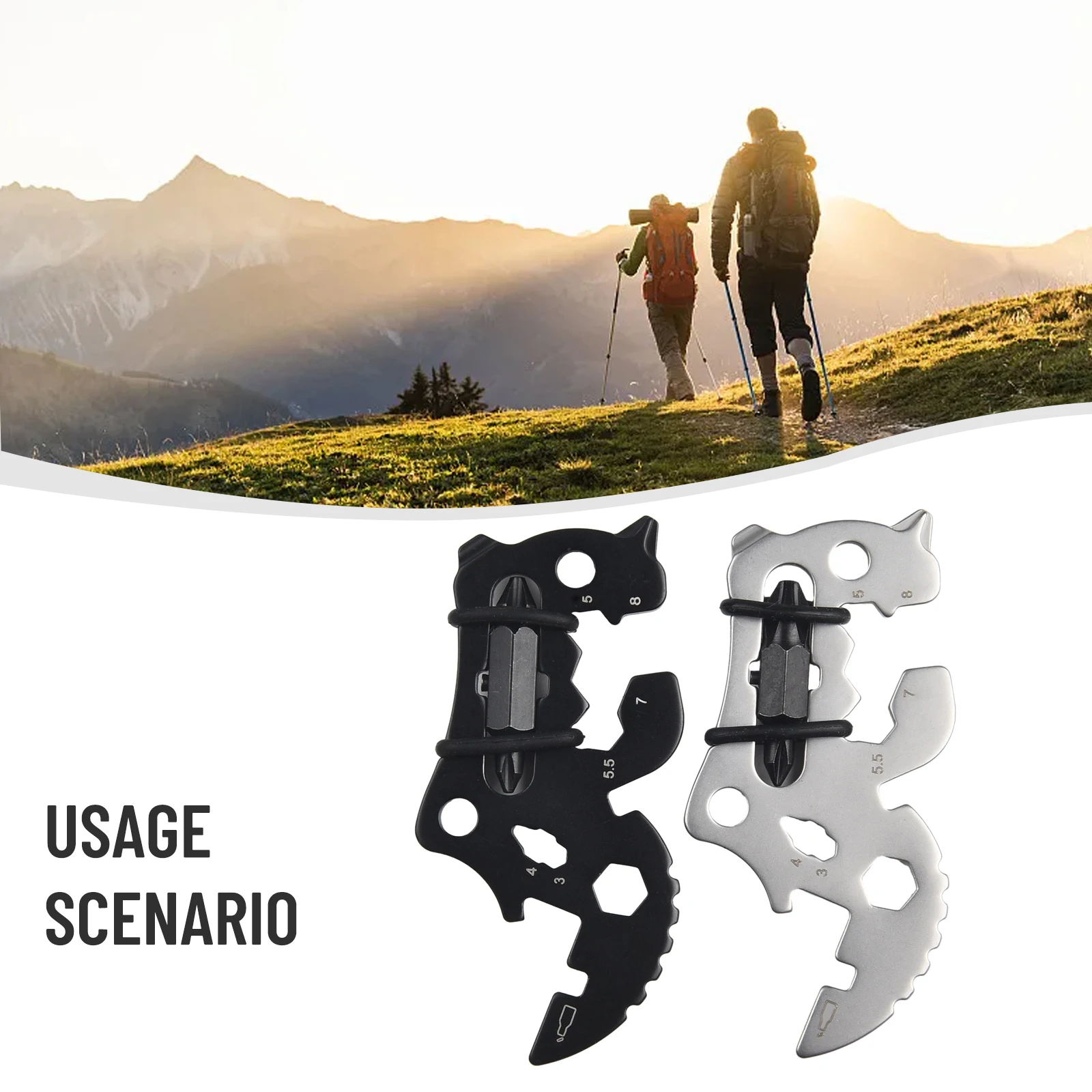Camping Knives&Tools 2 Pcs Tool Card 1 * Black + 1 * Silver 26g / 0.9oz 74*35mm / 2.9*1.4in Gadgets For Men Hiking Kits
Camping Knives&Tools 2 Pcs Tool Card 1 * Black + 1 * Silver 26g / 0.9oz 74*35mm / 2.9*1.4in Gadgets For Men Hiking Kits
