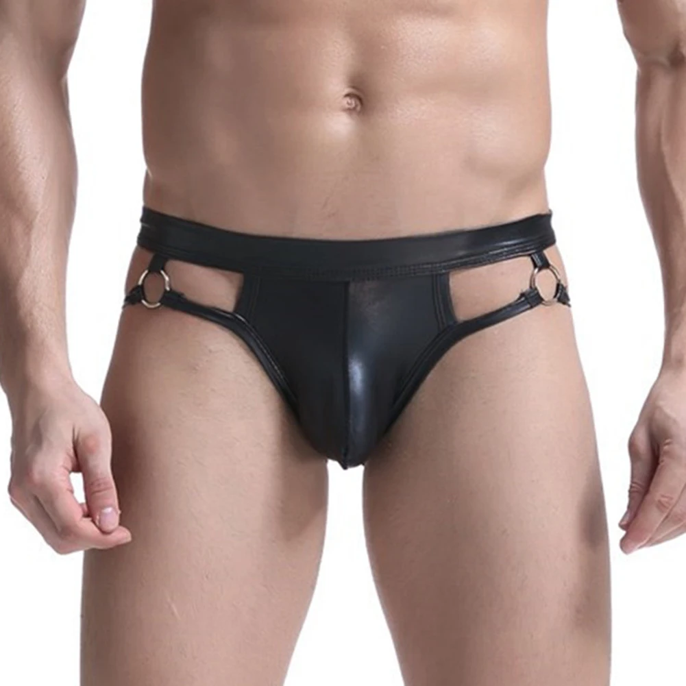 Sexy Men's Jock Strap Thong Artificial Leather Bikini Briefs Shiny Hollow Underwear Solid Seduction G-strings Erotic Underpants
Sexy Men's Jock Strap Thong Artificial Leather Bikini Briefs Shiny Hollow Underwear Solid Seduction G-strings Erotic Underpants