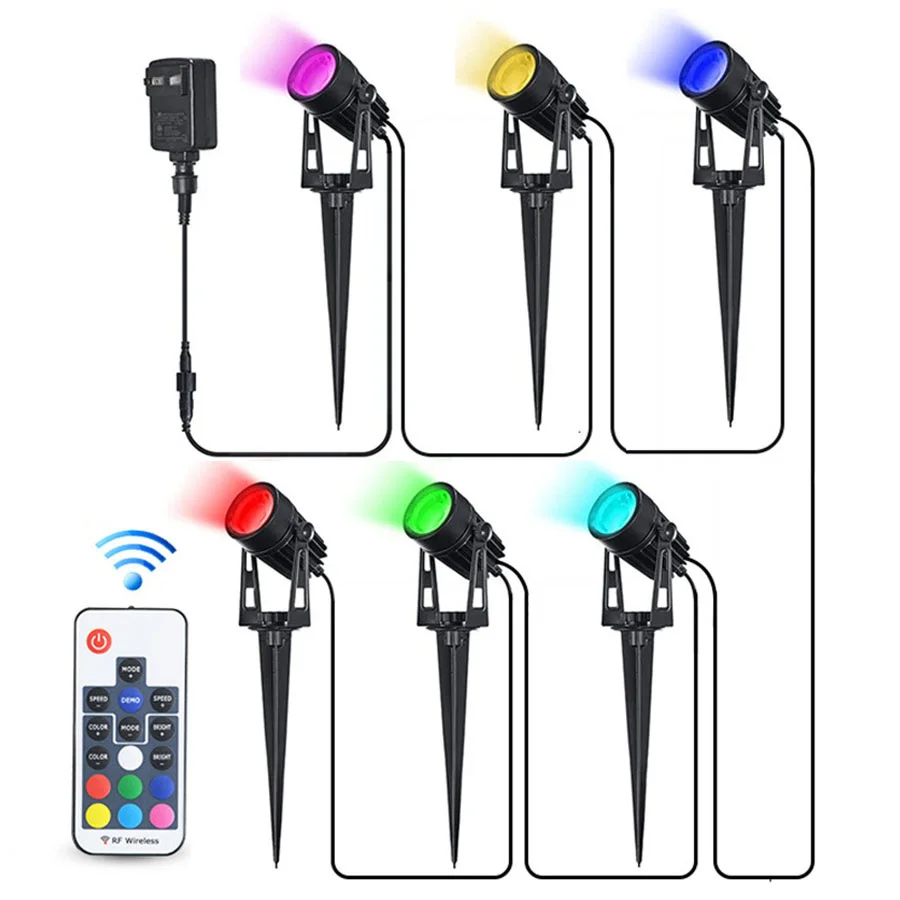RGB Outdoor Spotlight 12V LED Landscape Light Remote 7 Colors Changing Landscape Light Waterproof for Yard Garden Pathway Decor
RGB Outdoor Spotlight 12V LED Landscape Light Remote 7 Colors Changing Landscape Light Waterproof for Yard Garden Pathway Decor