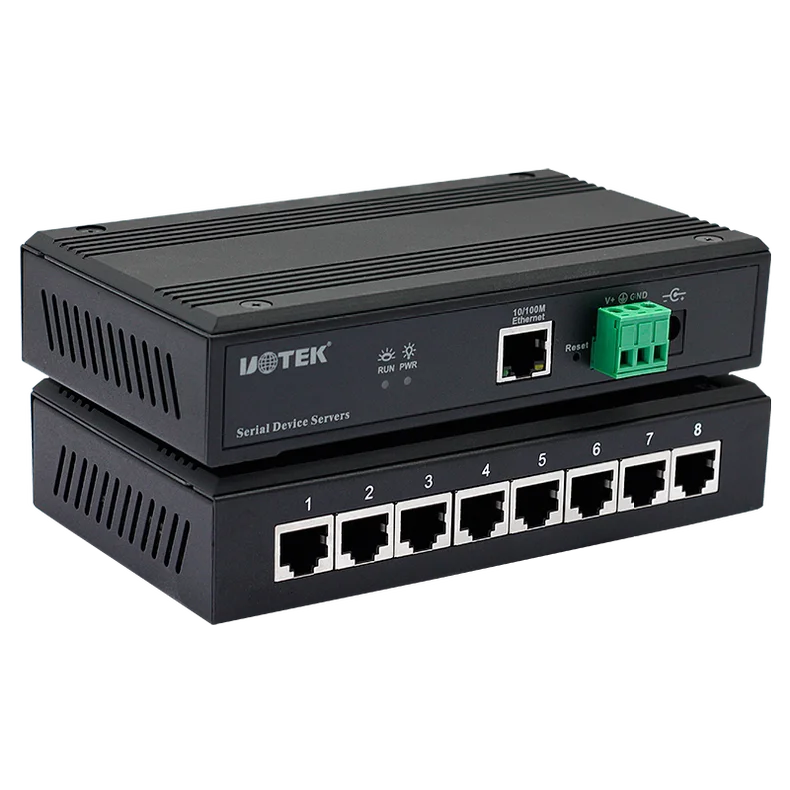 

UT-6008MT TCP/IP To 8-port RS485/422 3.81 Terminal Serial Port Server