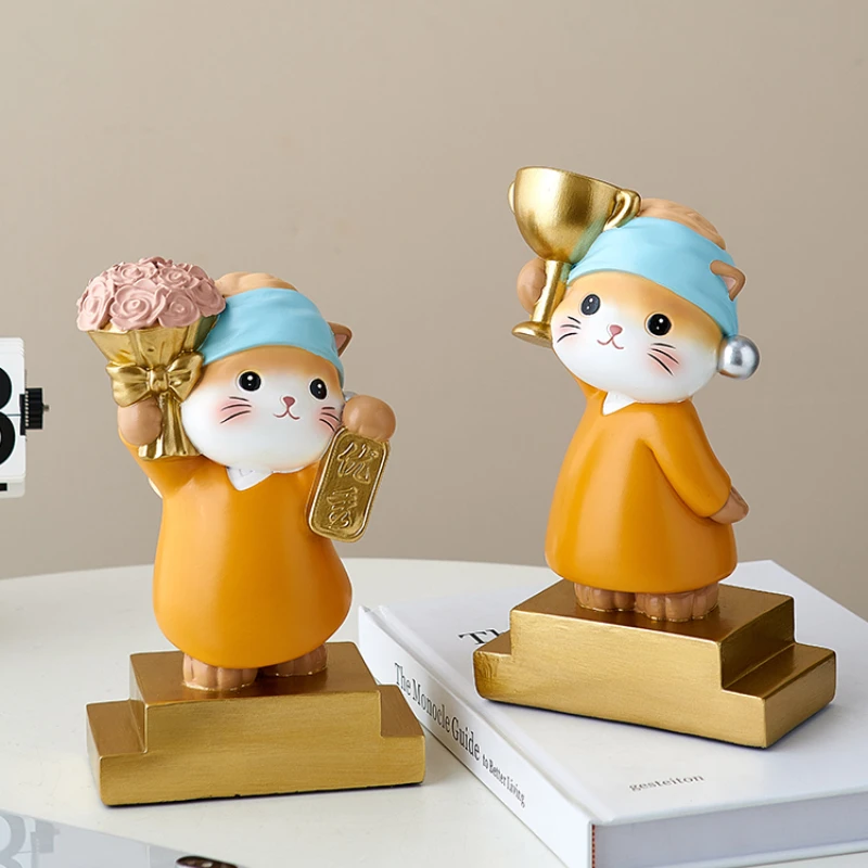 Nordic Medal Trophy Kitten Resin Statue,Living Room Porch Study Bedroom Office Desktop Miniature Ornaments,Home Cute Decorations
Nordic Medal Trophy Kitten Resin Statue,Living Room Porch Study Bedroom Office Desktop Miniature Ornaments,Home Cute Decorations