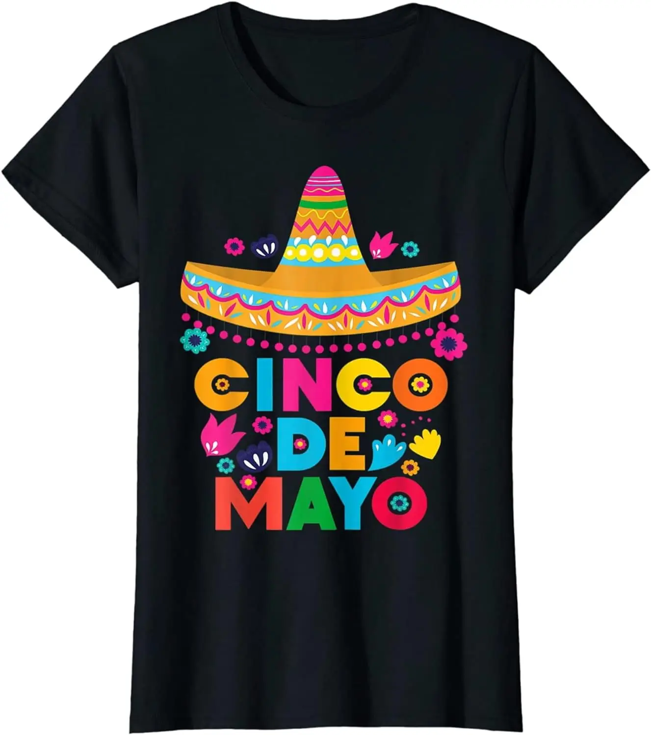 

Camisa 5 de Mayo Viva Mexico Graphic T Shirts, Women's Crew Neck Casual, Polyester Breathable Tee