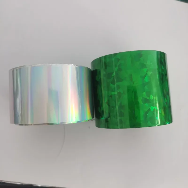 

2rolls Samples hot stamping foil holographic foil hot press on paper or plastic meterials heat transfer film smaller roll