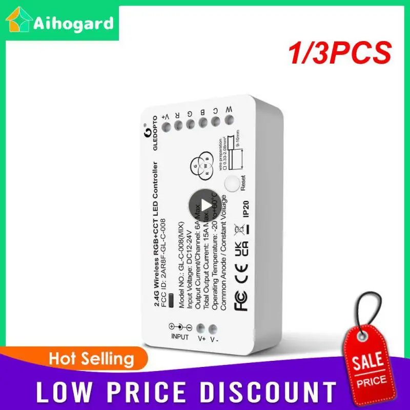 1/3PCS 3.0 DC12-24V RGB+CCT RGBW WWCW Smart LED Strip Controller Voice Control Work with Echo Plus SmartThings
1/3PCS 3.0 DC12-24V RGB+CCT RGBW WWCW Smart LED Strip Controller Voice Control Work with Echo Plus SmartThings