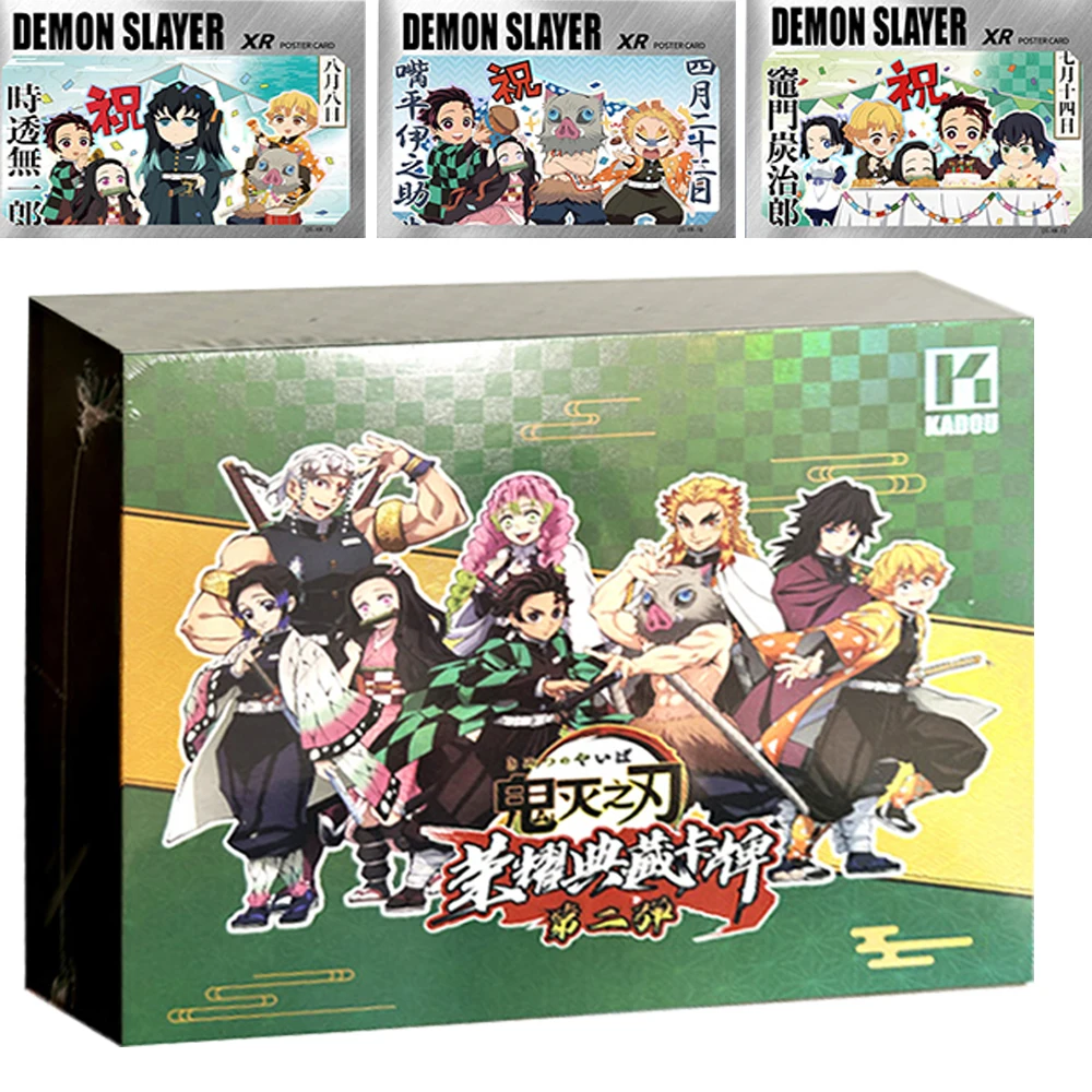 

Wholesale Demon Slayer Cards Genuine Tanjiro Inosuke Nezuko Rare Game Trading Cards Collection Toys Children's Christmas Gifts