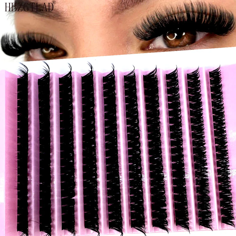 

NEW 200 Clusters DIY Eyelashes 10D/30D/40D/50D/80D Premade Fan Lash Extension Individual Mink Cluster Heat Bonded Lashes Soft